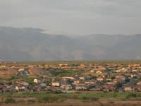 View of Chimenea Wildland Fire Use from Vail, Arizona.