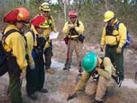 Danny Cedeno discussing training tactics to the crew.