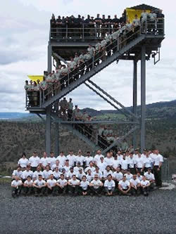 Class of the 2008 Rappel Academy on the training tower.