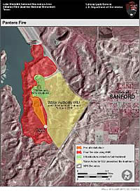 March 22, 2008 Pantera Fire Map