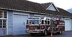 Station 87 and fire engine.