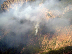 Aerial view of Tehipite Fire.