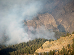 Aerial view of Tehipite Fire.