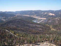 Aerial view of a portion of the burn unit.