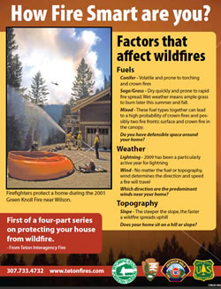 One of four ads created as a result of a Firewise education grant.