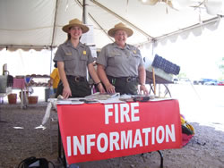 Park Ranger Laura Bolyard and Teacher-Ranger-Teacher Mary Patton.