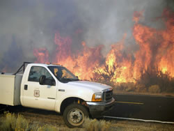 Klamath National Forest holding operations on the Valentine prescribed fire.