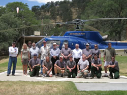 Former and current members of Sequoia and Kings Canyon National Parks' helitack crews.