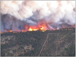  Fire burning toward State Highway 4.