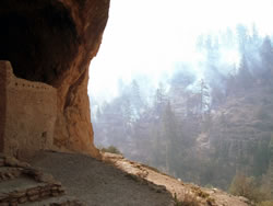 Fire comes down Cliff Dweller Canyon.