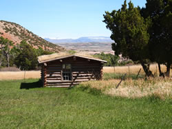 A historic school house on the Ewing Hill Ranch in Bighorn Canyon National Recreation Area.
