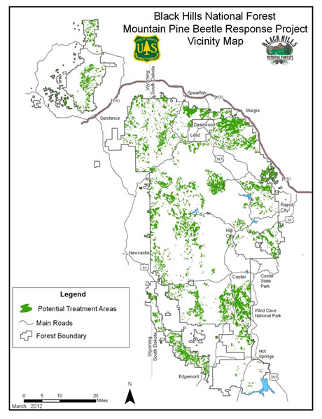 Black Hills National Forest Mountain Pine Beetle Response Project Vicinity Map